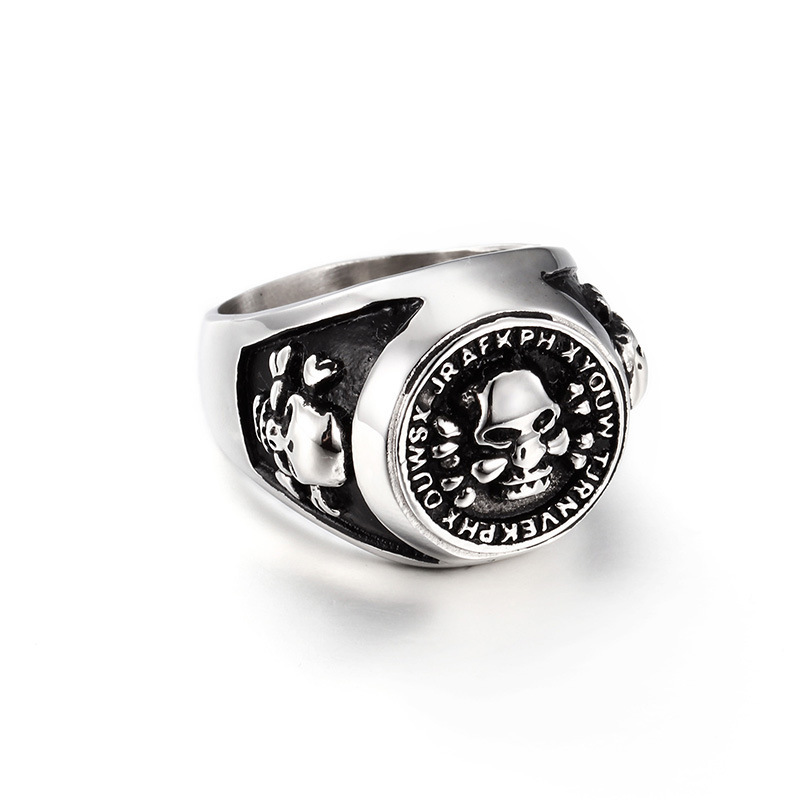 Punk Style Men's Stainless Steel Skull Ring