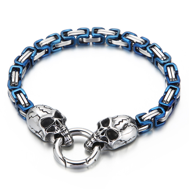 Fashionable Pattern Skull Titanium Steel Men's Emperor Chain Bracelet