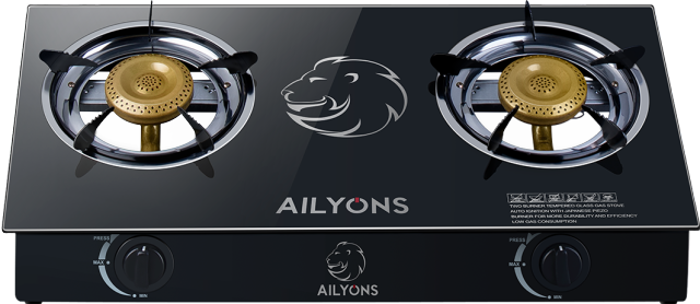 AILYONS GS014-2 Gas Stove Double Burner