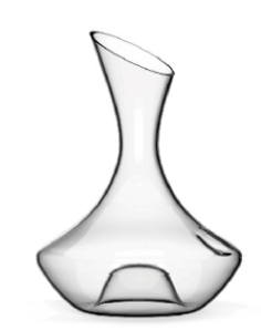 Glass decanter with handle