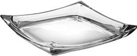 Clear round glass tray