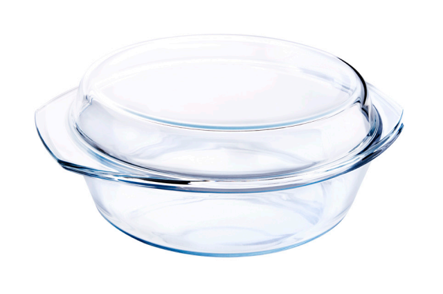 Glass baking dish with lid