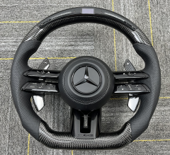 LDHMI Carbon Fiber Steering Wheel for Mercedes-Benz A B C G E S-Class GLA GLB GLC GLE GLK GL SL SLK Maybach BRABUS AMG GT W190 C190 W205 C205 W166 W167 W177 W213 W217 C217 W222 W223 W253 W257 W292 W463 W464