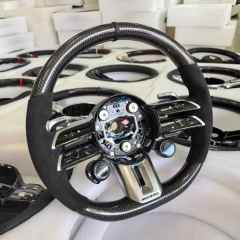 LDHMI Carbon Fiber Steering Wheel for Mercedes-Benz A B C G E S-Class GLA GLB GLC GLE GLK GL SL SLK Maybach BRABUS AMG GT W190 C190 W205 C205 W166 W167 W177 W213 W217 C217 W222 W223 W253 W257 W292 W463 W464