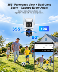 AOV Dual-Lens Wireless Solar Security Camera