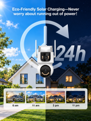 AOV Dual-Lens Wireless Solar Security Camera