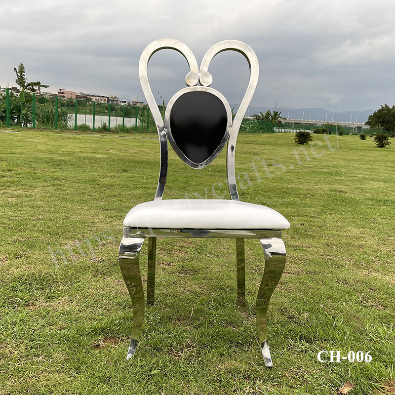 LOVE heart  shape banquet chairs cushion chair armless chair wedding chair stainless steel chair dining room chair bridal shower chair church meeting room chair home decoration events chair wedding party table decorate chairs set