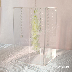 clear acrylic rectangle pedestal stand base square clear stand up holder acrylic riser stand home decoration  rectangular aisle decoration tall cube art display stands wedding table centerpiece cake table sweet table flower pedestal stand