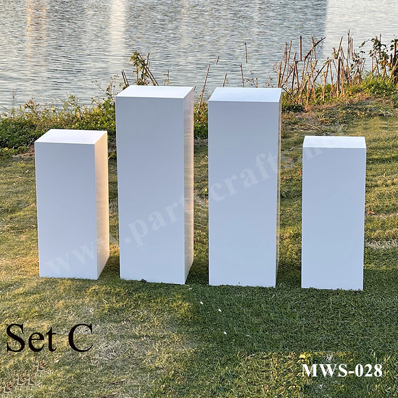 white square pedestal stand