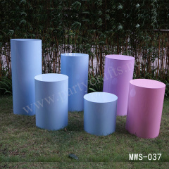 blue & pink purple pedestal cylinder stand centerpiece home decoration art display stands cake candy table wedding birthday party event decoration