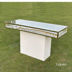 white rectangle crystal table crystal arcylic top white base wedding party event hotel hall decoration  home decoration rectangular table