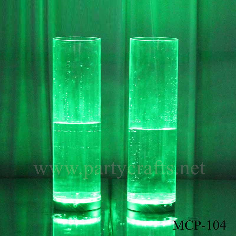 acrylic clear flower vase colorfull light  centerpiece vase wedding aisle party event hotel hall home dinning bridal shower  lobby bar decoration home decoration