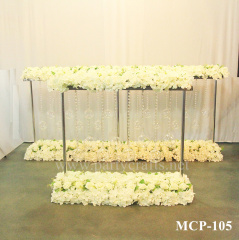 flower metal rectangle stand centerpiece LED light floral stand wedding party event decoration rectangular decoration home decoration