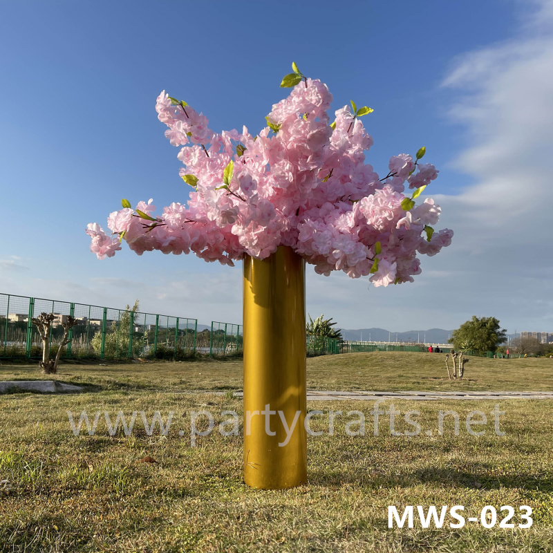 Golden cylindrical vase （MWS-023）