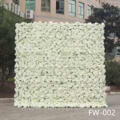 white 3D flower wall romantic rose floral wall garden layout  for party events planning bridal shower couples shower wedding photo backdrops decoration