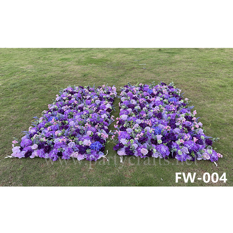purple 3D flower wall romantic rose floral wall for party events planning bridal shower couples shower wedding photo backdrops decoration (FW-004)