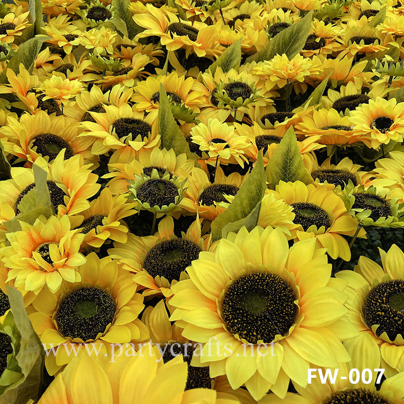 sunflower 3D flower wall romantic rose floral wall for party events planning bridal shower couples shower wedding photo backdrops decoration (FW-007)