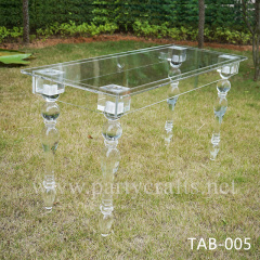 acrylic clear rectangle table events dining table  living room decoration home decoration bridal shower party decoration birthday cake table sweets candy bar table rectangular table