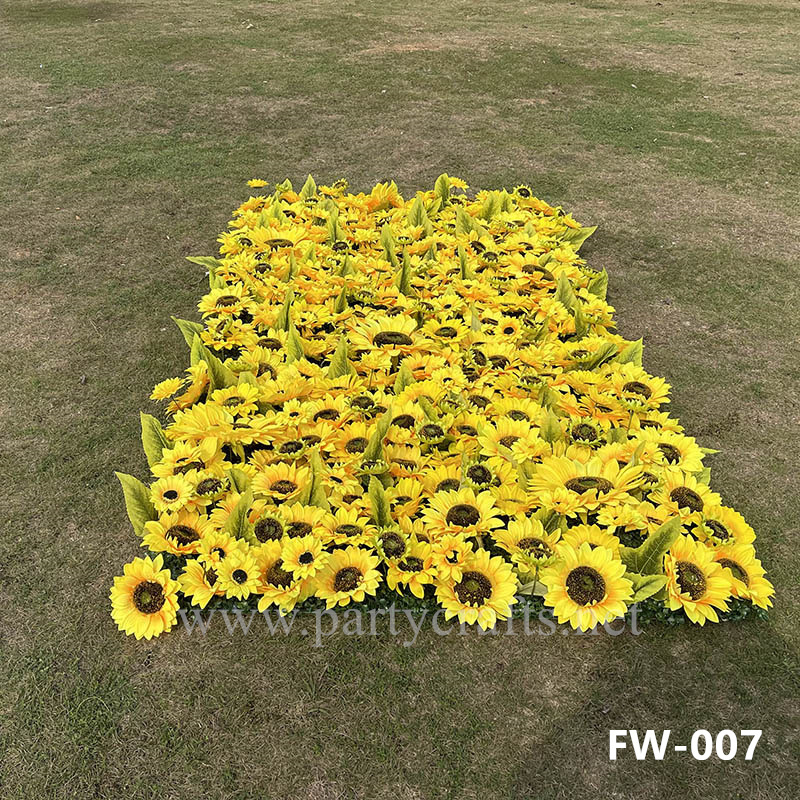 sunflower 3D flower wall romantic rose floral wall for party events planning bridal shower couples shower wedding photo backdrops decoration (FW-007)