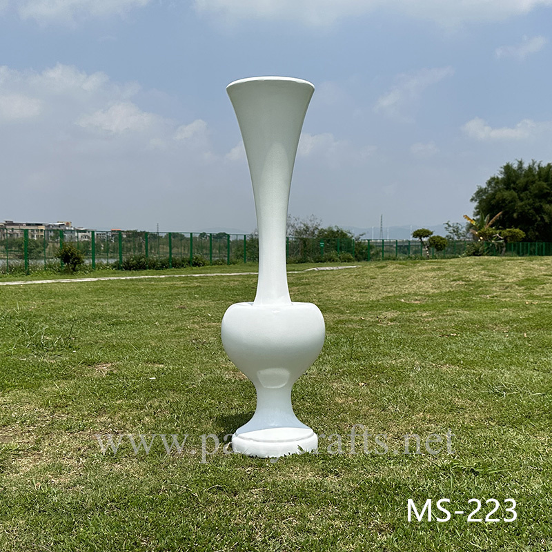 white fiber glass vase (MS-223)