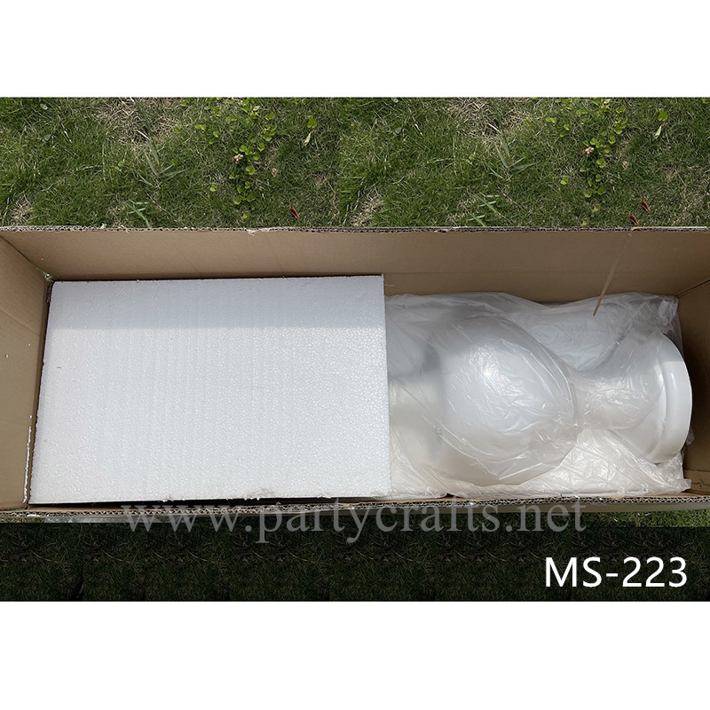 white fiber glass vase (MS-223)