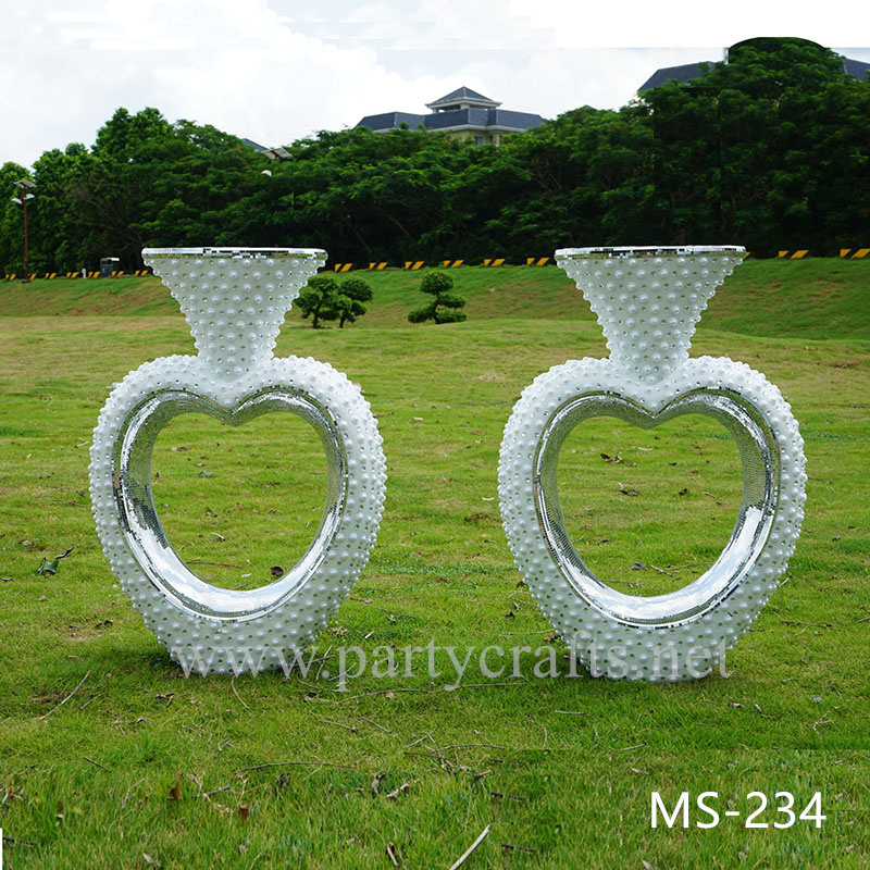 heart  fiber glass vase (MS-234)