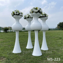 white tall vase  Mushroom firber glass vase flower planting  vase floor vase wedding enent table centerpiece vase home decoration aisle decoration indoor gardent vase