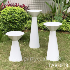 white conical table pedestal stand art display stands cake table birthday sweet gift table for event plinth home decoration wedding bridal shower aisle pillars aisle decoration