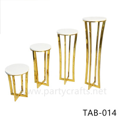 white top gold base aisle decoration art display stands cake candy table centerpiece wedding birthday party event decoration home decoration