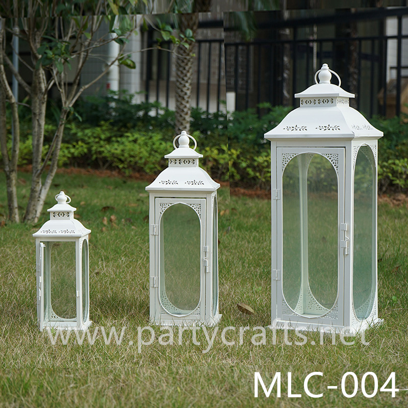 white lartern candel holder table centerpiece wedding party event table decoration bridal shower decoration (MLC-004)