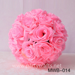 pink rose artificial flower ball garden layout