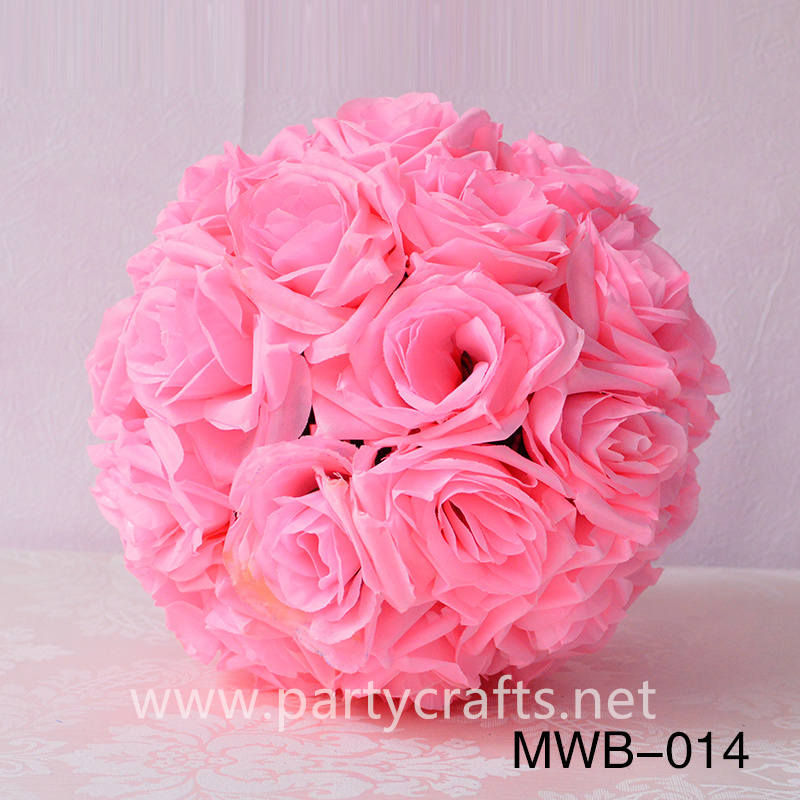 pink rose artificial flower ball