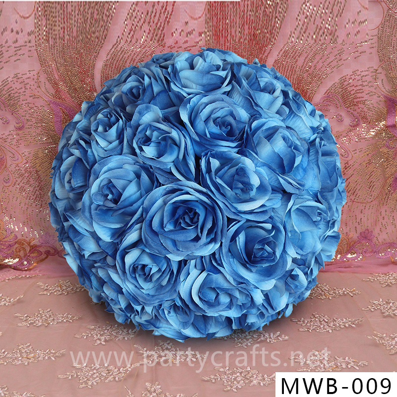 blue rose artificial flower ball