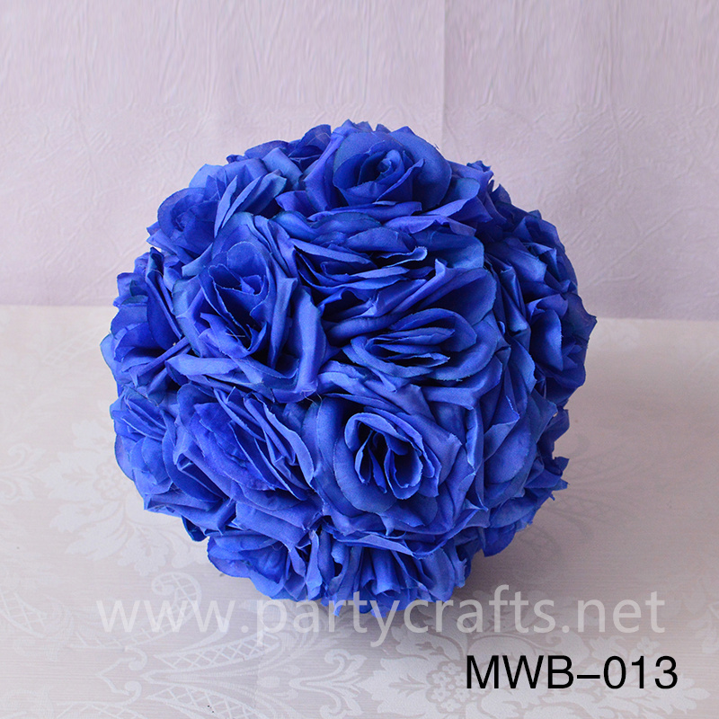 blue rose artificial flower ball