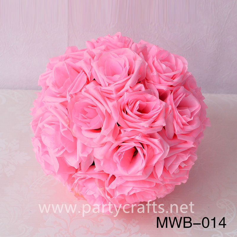 pink rose artificial flower ball