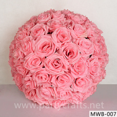 pink rose artificial flower ball garden layout