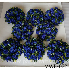 royal blue artificial flower ball garden layout