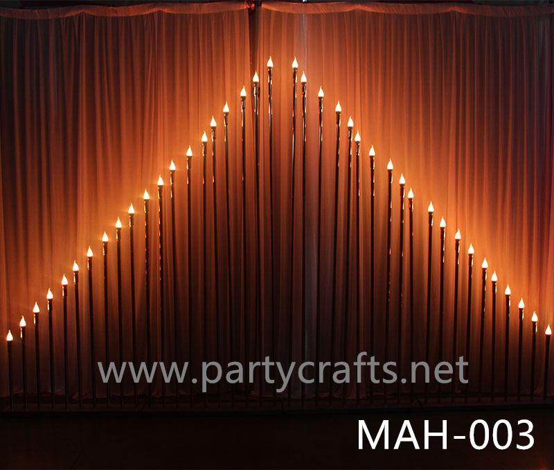 wire golden stage backdrop LED light  wall stainless steel backdrop party event stage decoration baby shower