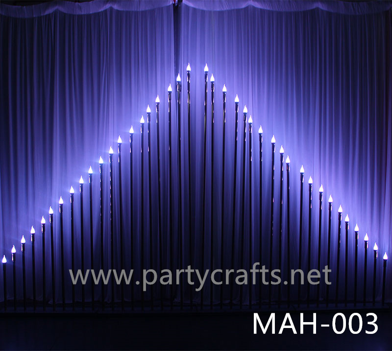 wire golden stage backdrop LED light  wall stainless steel backdrop party event stage decoration baby shower