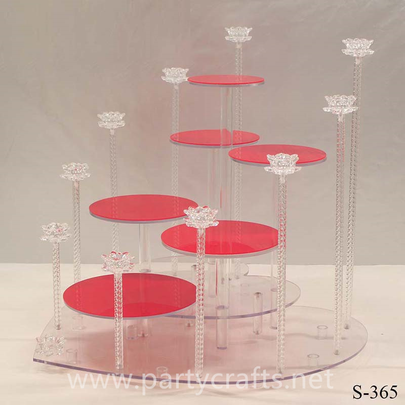 clear acrylic heart 4 tier cake stand cupcake stand wedding party birthday party decoration