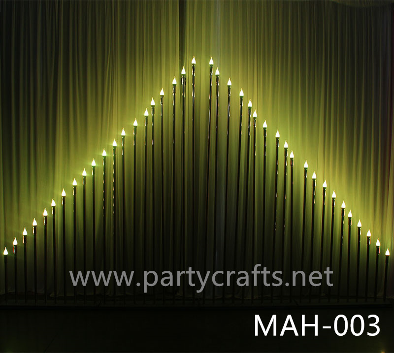 wire golden stage backdrop LED light  wall stainless steel backdrop party event stage decoration baby shower