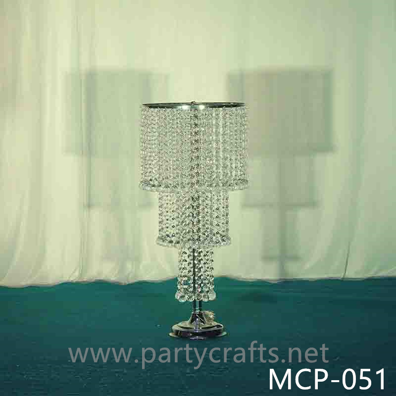 silver metal wedding flower stand aisle decoration hanging crystal beads table centerpiece decoration home decoration bridal shower wedding birthday party event decoration