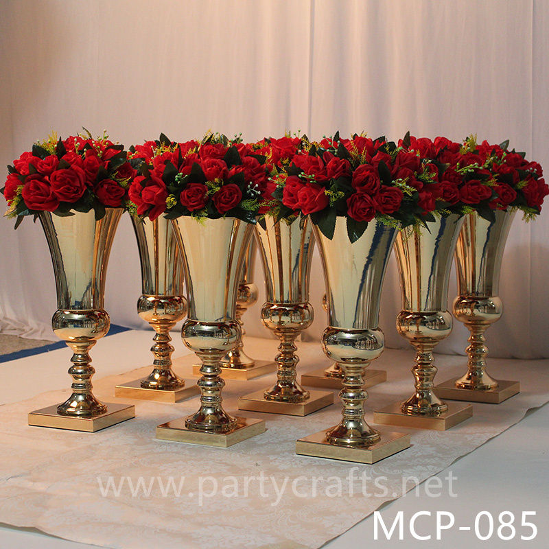 stainless steel centerpiece flower vase wedding party event hotel home table decoration