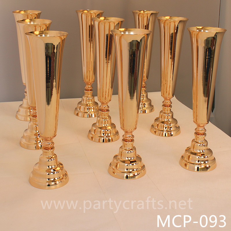 golden vase flower vase centerpiece wedding party event decoration bridal shower decoration