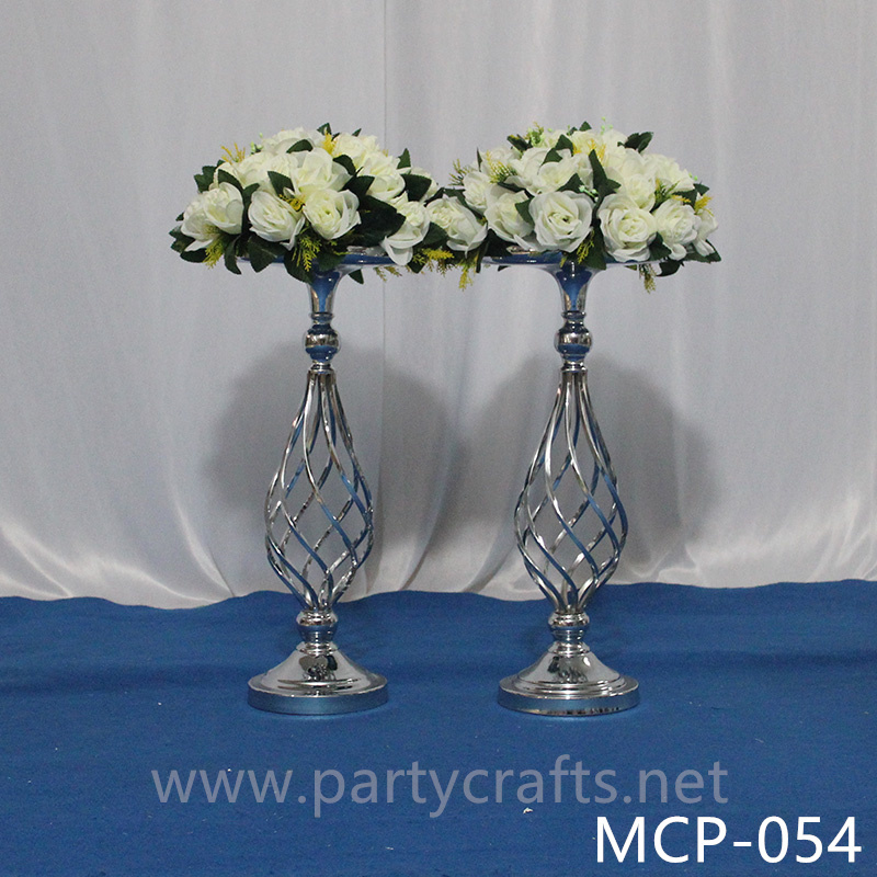 silver hollow metal flower stand wedding party event decoration bridal shower home living room deocration