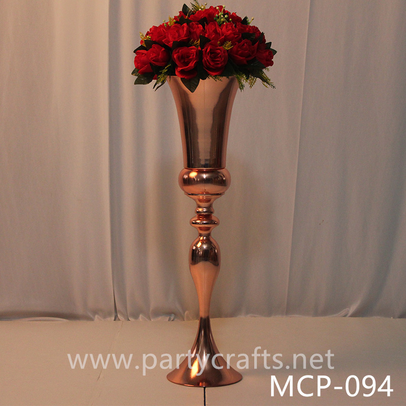 stainless steel centerpiece tall flower vase stage backdrop decoration wedding party event hotel hall home decoration
