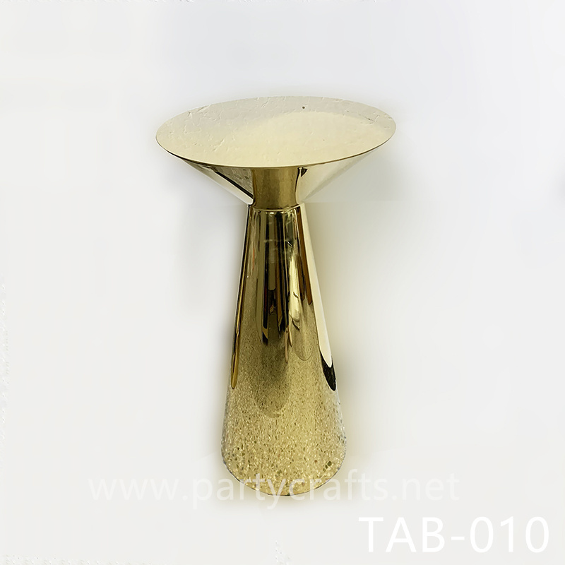 conical bar gold   bar table cake table stand pedestal art display stands wedding birthday party event bridal shower planing decoration