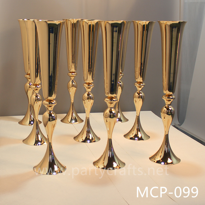 golden metal vase flower vase centerpiece wedding party event decoration bridal shower decoration