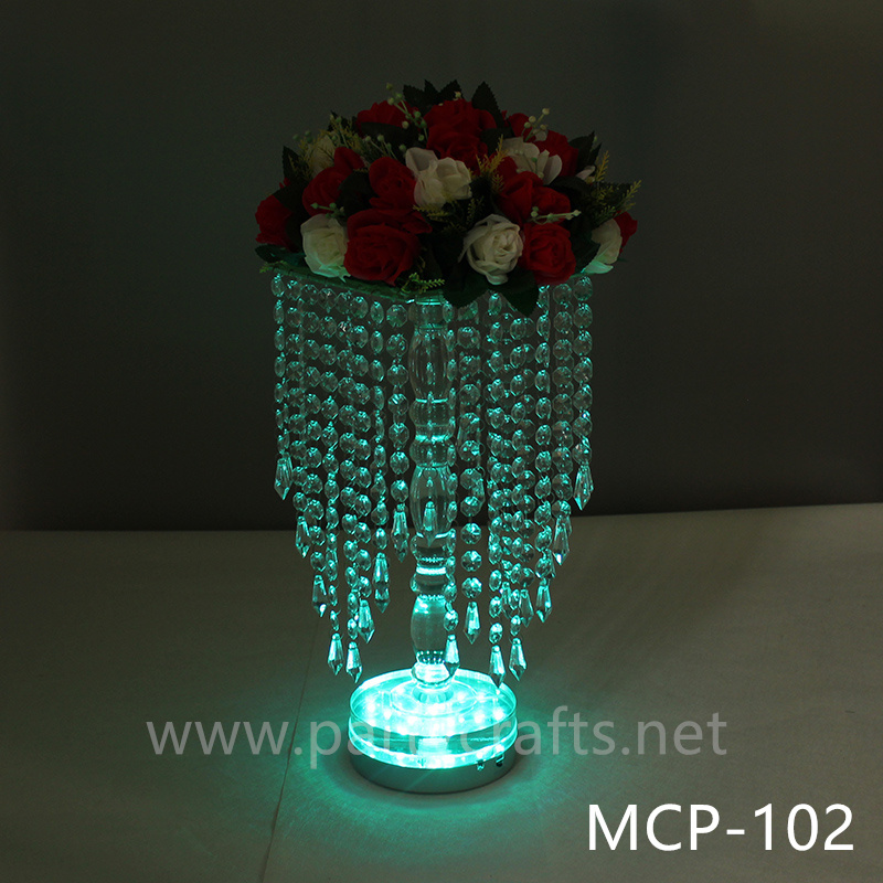 crystal LED light  flower stand centerpiece wedding birthday party event hotel decoration home decoration