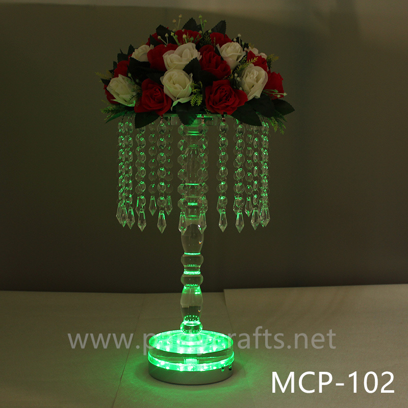 crystal LED light  flower stand centerpiece wedding birthday party event hotel decoration home decoration